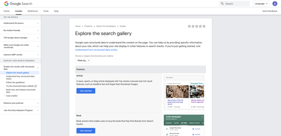 Explore the search gallery     Search for Developers     Google Developers