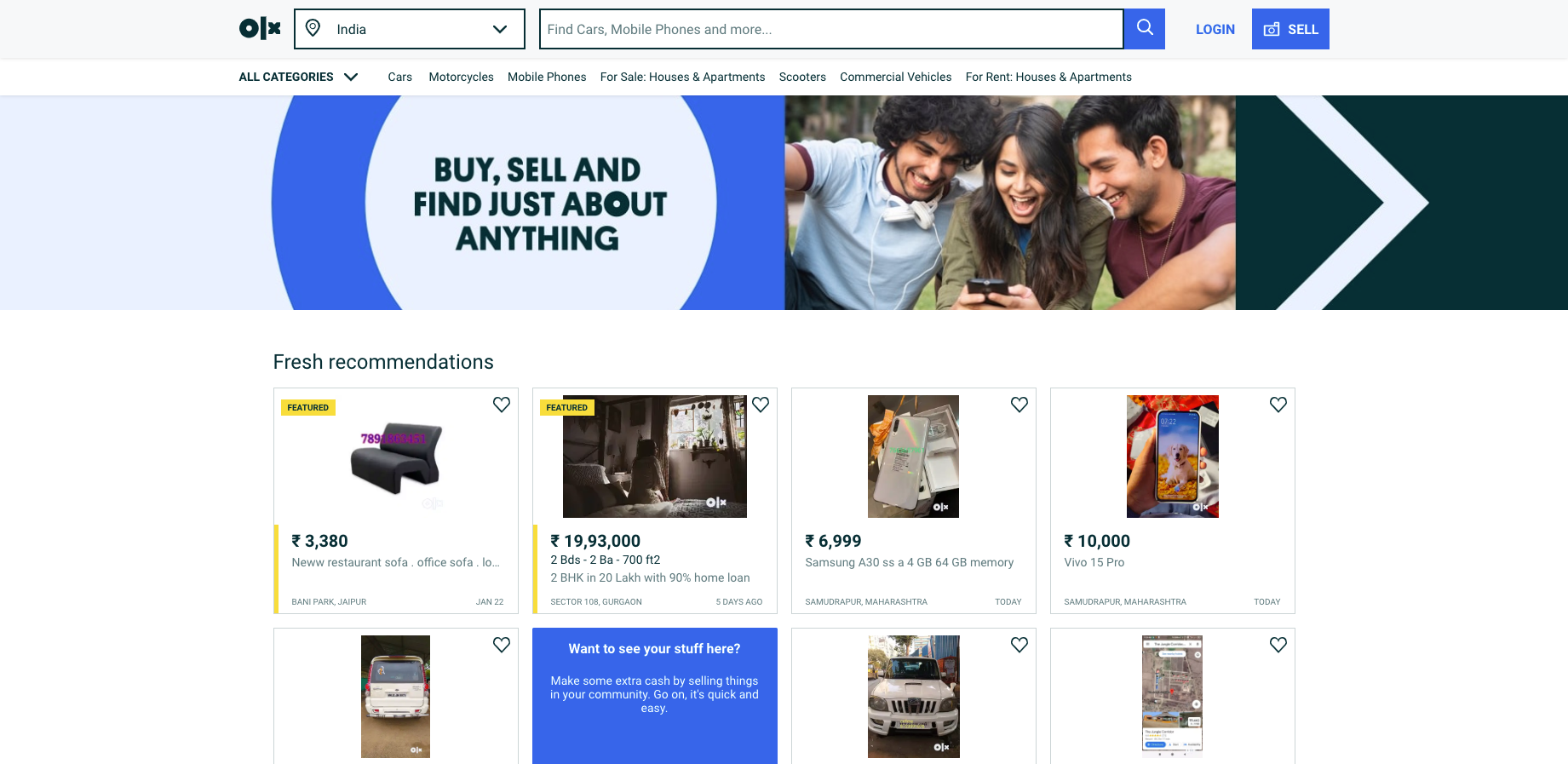 OLX - Free classifieds in India Buy and Sell for free anywhere in India with OLX Online Classified Advertising